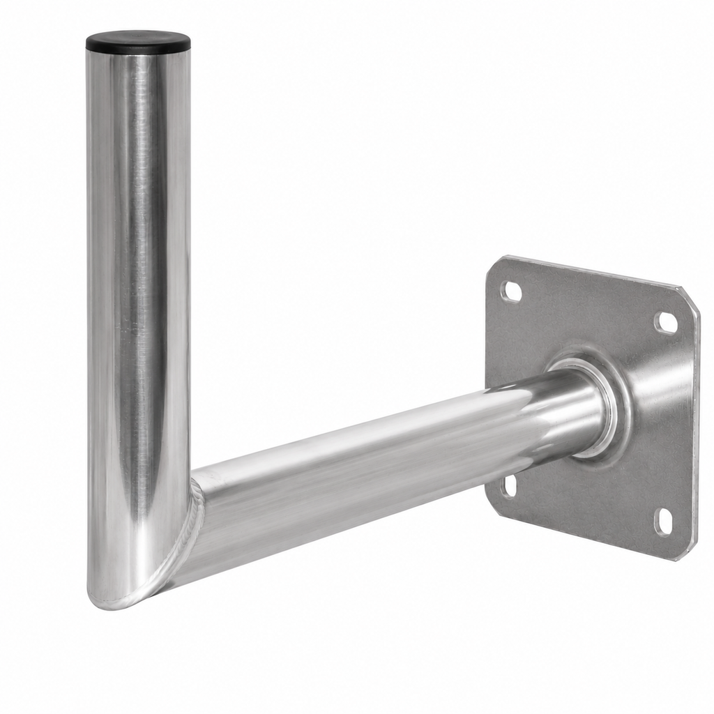ASSAT® Alu-Wandhalter 45x25 cm für SAT-, WLAN- und Funkantennen | Für Antennen bis Ø90 cm