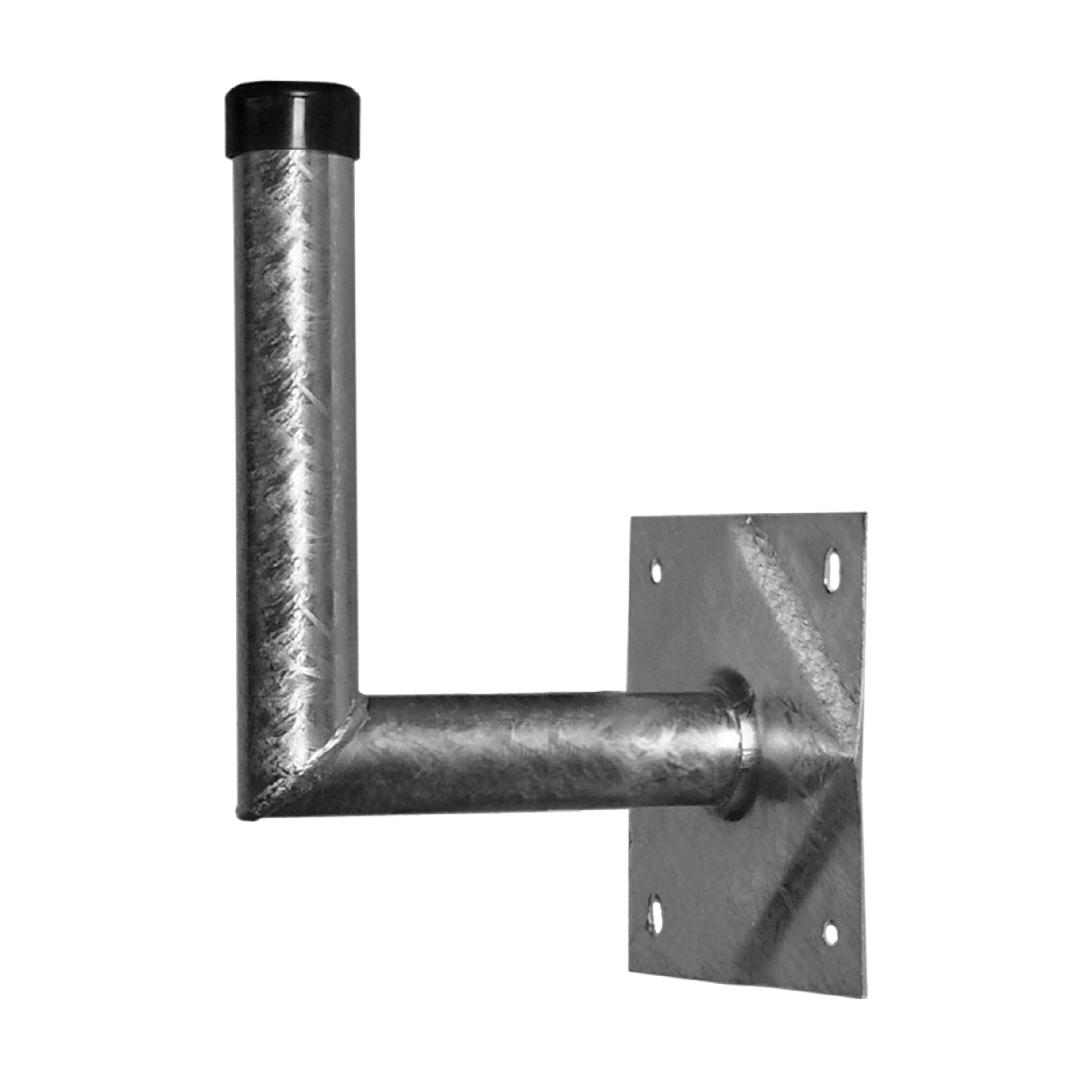Stahl- Wh. 25x28cm,  Rohr Ø 48mm, Platte 20x20cm