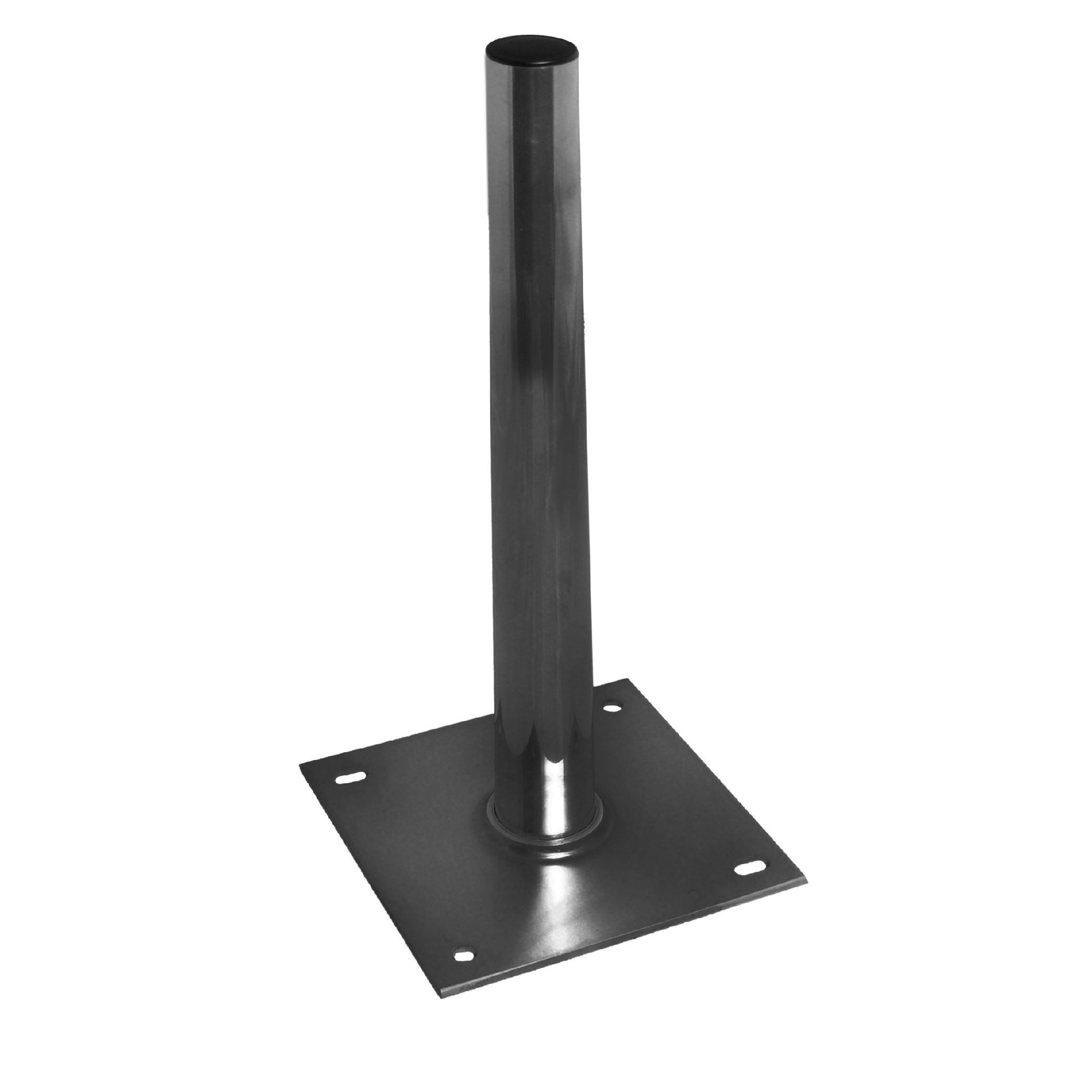 Alu- Standfuß / 1,0m,  Ø 50mm / Platte 19x19cm