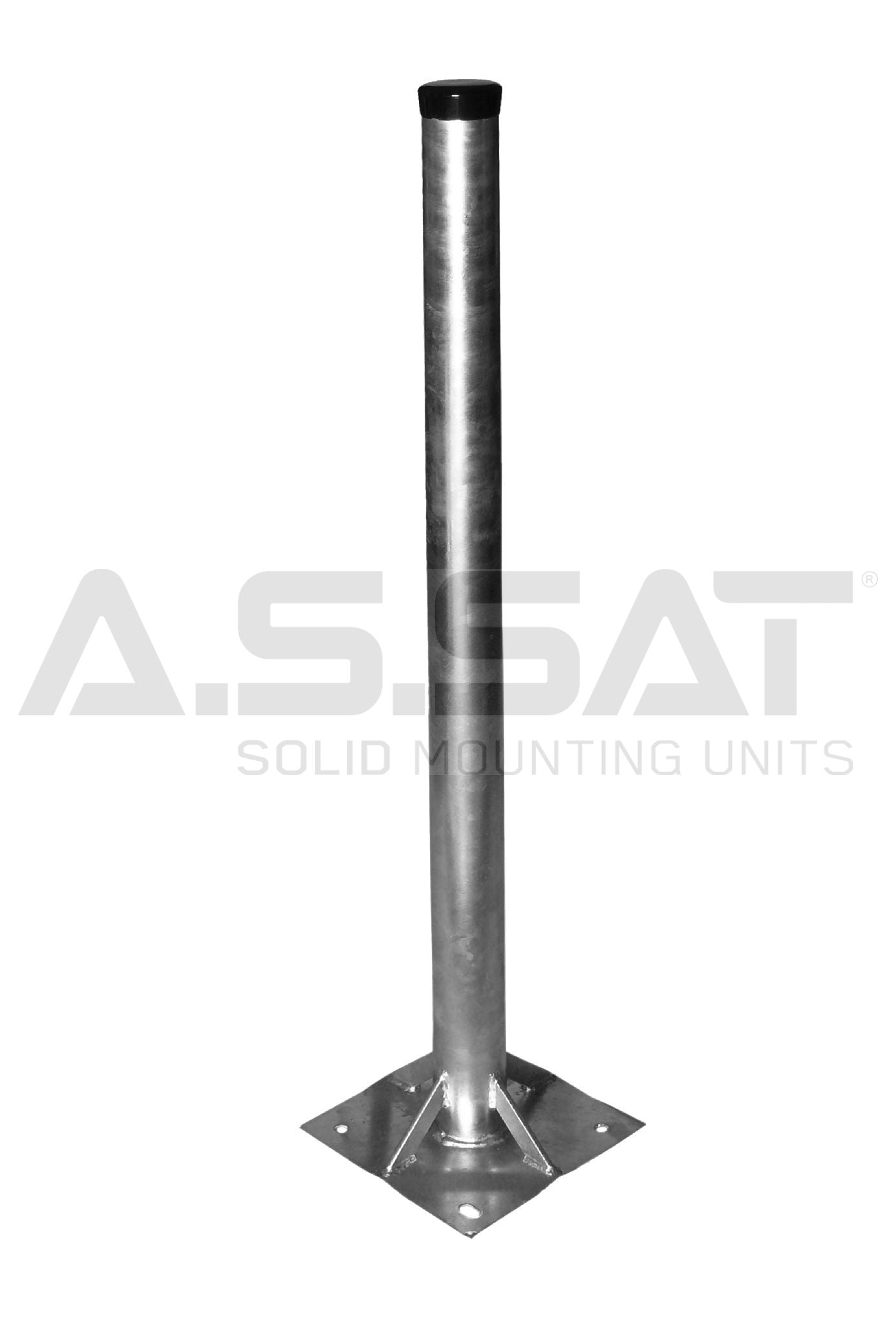Stahl-Standfuß / 1,0m   / Ø 76mm verstrebt