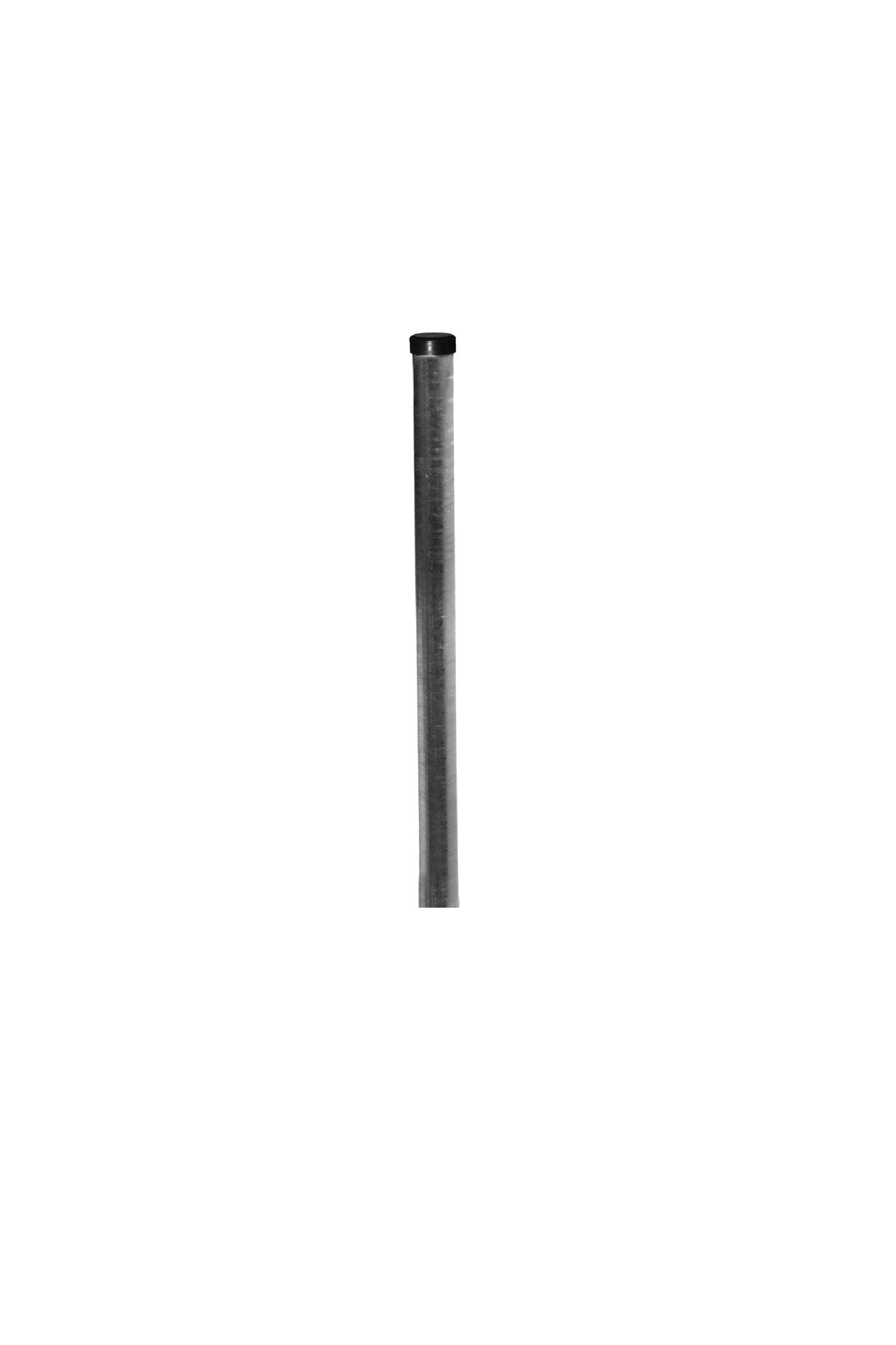 Stahl-Mast / Rohr Ø 48x2 mm,  1,0 m / mit Kappe
