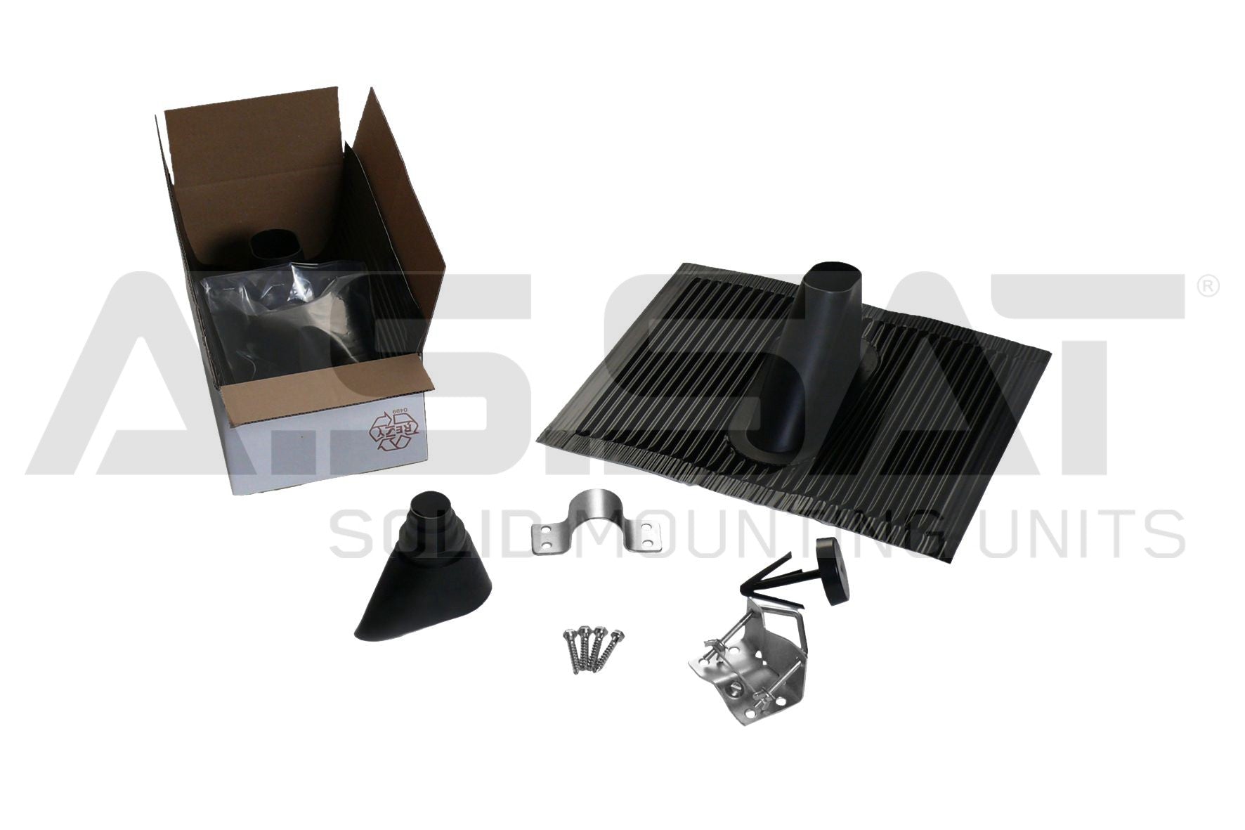 Alu-Dachziegelset XXL/ Ø 60mm / schwarz