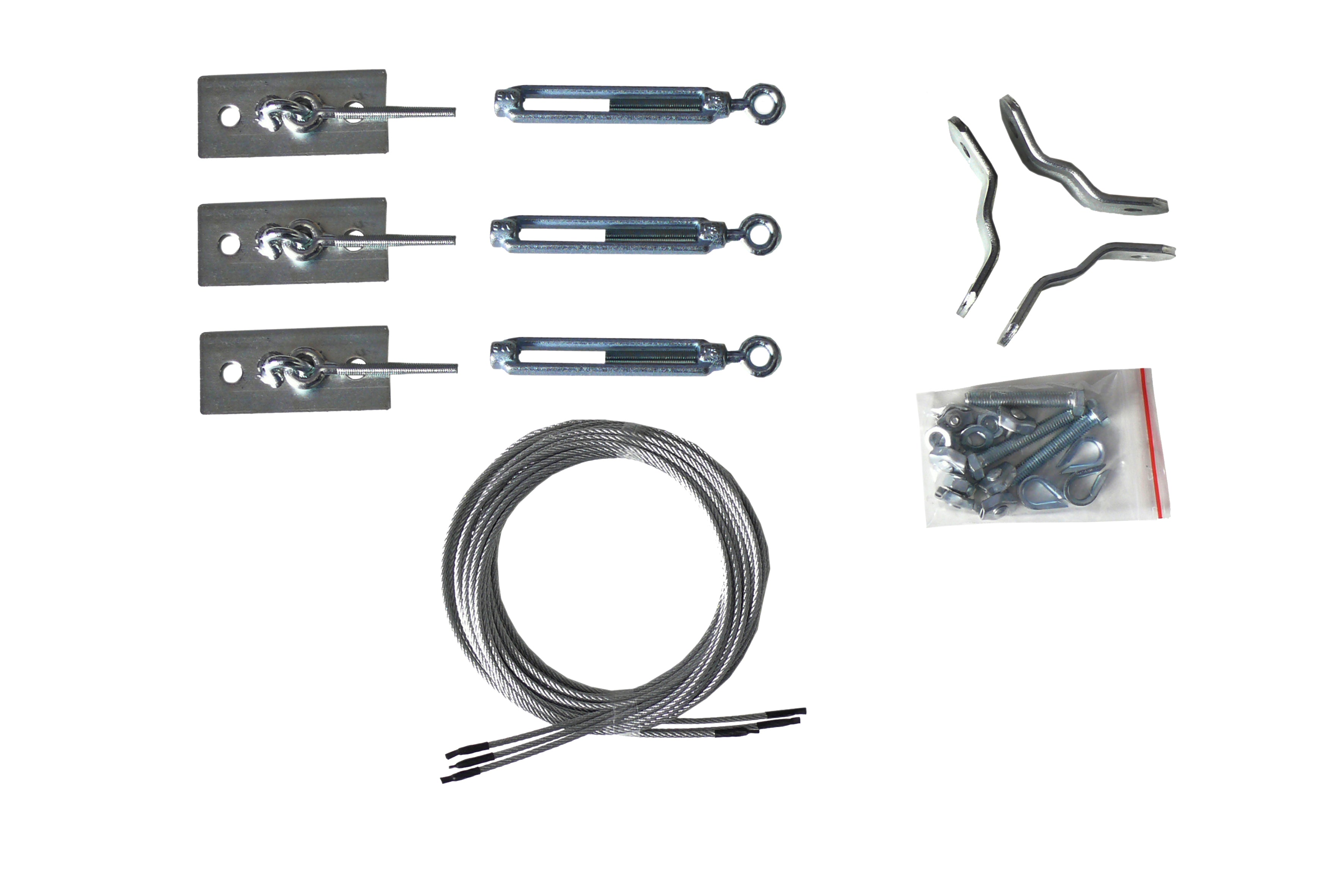 Fixierungs-Set für Masten über 3m lang / Ø 38-60mm