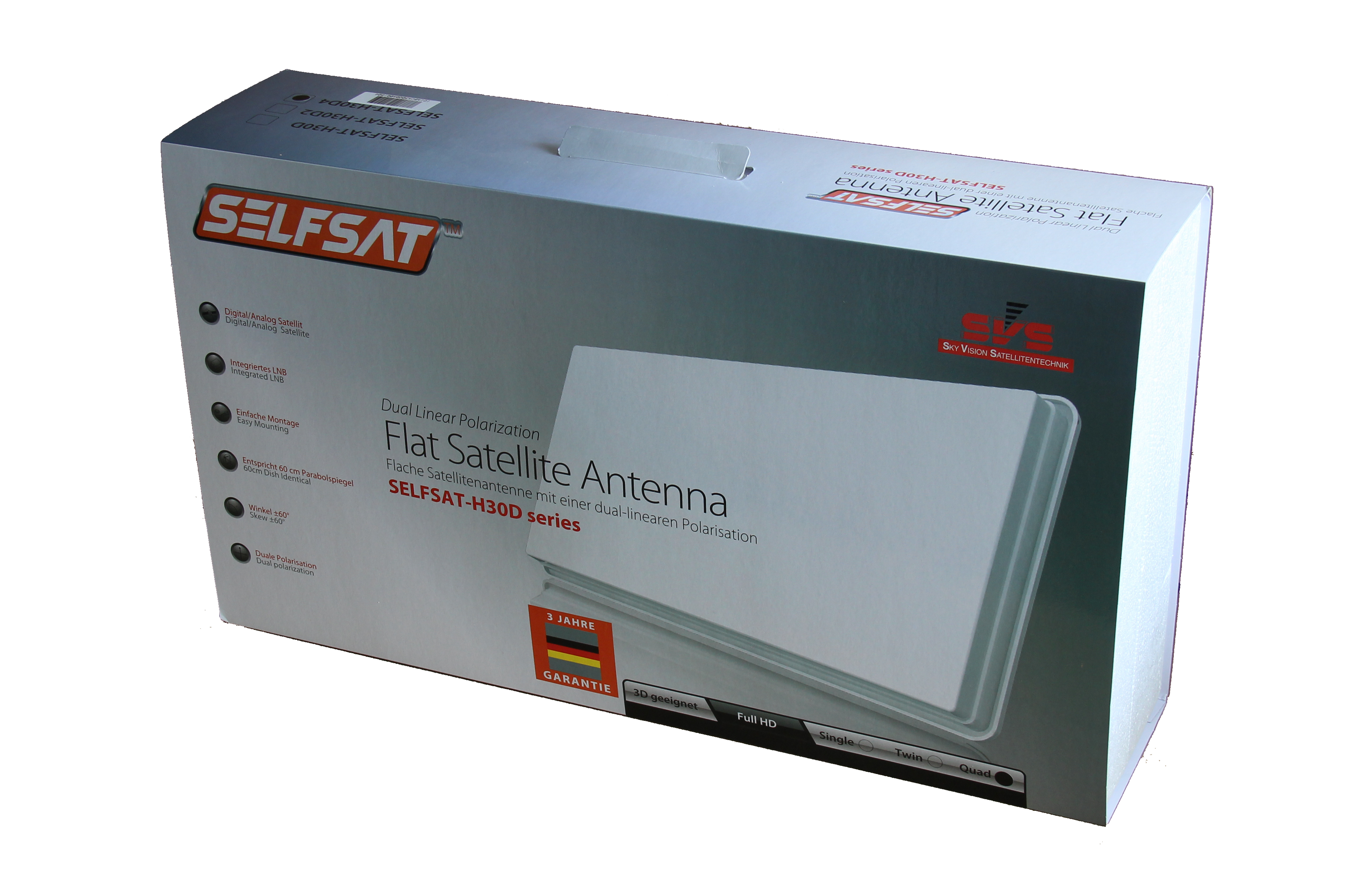 Selfsat / Flach-Antenne  H30D2 Twin